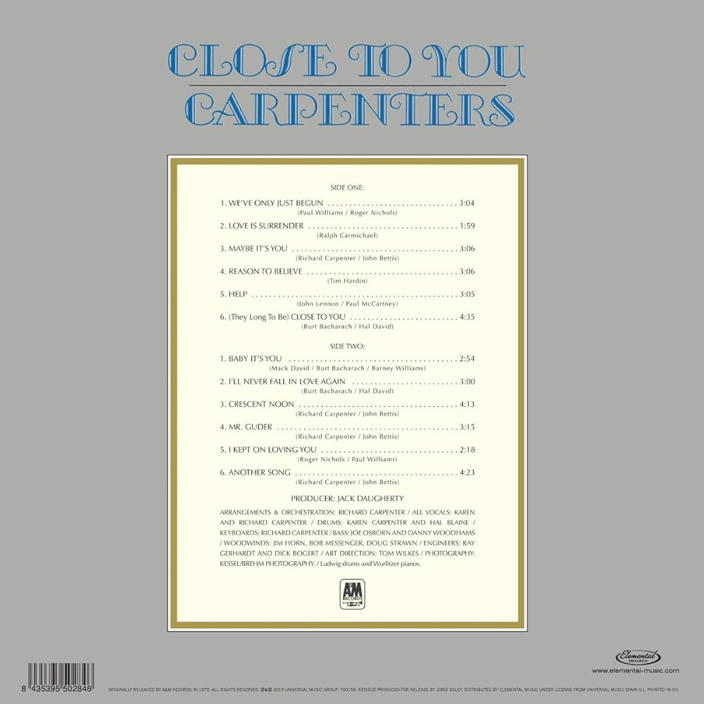 Amazon.co.jp: Close to You -Hq- [Analog]: ミュージック